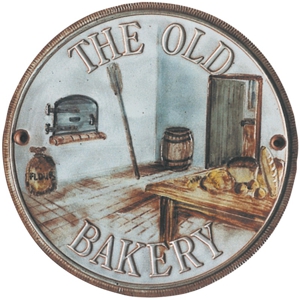Terracotta plaque showing an old bakery