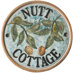 Terracotta plaque showing a walnut tree